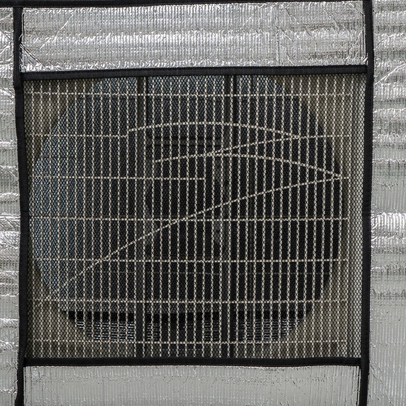 Housse de climatiseur extérieur en aluminium, façade en maille, 4 tailles de 75 à 96 cm