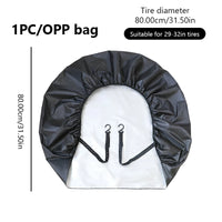 Housse de roue imperméable pour pneu de 74 à 81 cm, argent ou noir