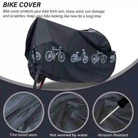 Housse vélo et moto imperméable en polyester, gris ou noir, 200 x 100 cm