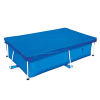 Bâche de piscine rectangulaire bleue avec corde, polyester anti-UV, jusqu'à 400 x 211 cm
