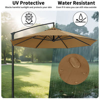 Toile de remplacement parasol 6 ou 8 baleines, imperméable anti-UV, Ø 2 à 3 m