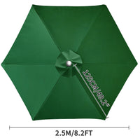 Toile de remplacement parasol 6 ou 8 baleines, imperméable anti-UV, Ø 2 à 3 m