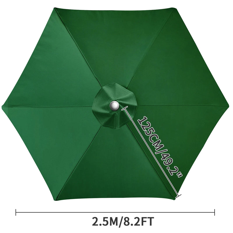 Toile de remplacement parasol 6 ou 8 baleines, imperméable anti-UV, Ø 2 à 3 m