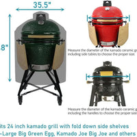 Housse barbecue kamado ronde imperméable et coupe-vent, 80 x 102 ou 90 x 122 cm