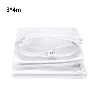 Bâche transparente PVC à œillets, 80 % de transparence, terrasse et poulailler, 7 tailles