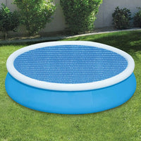 Bâche à bulles ronde 180 cm pour petite piscine hors sol et spa, film PE bleu