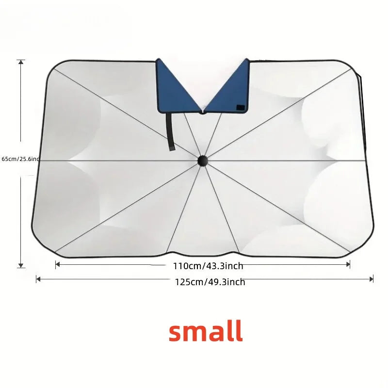 Pare-soleil voiture parapluie pliable pour pare-brise, avec ou sans encoche en V