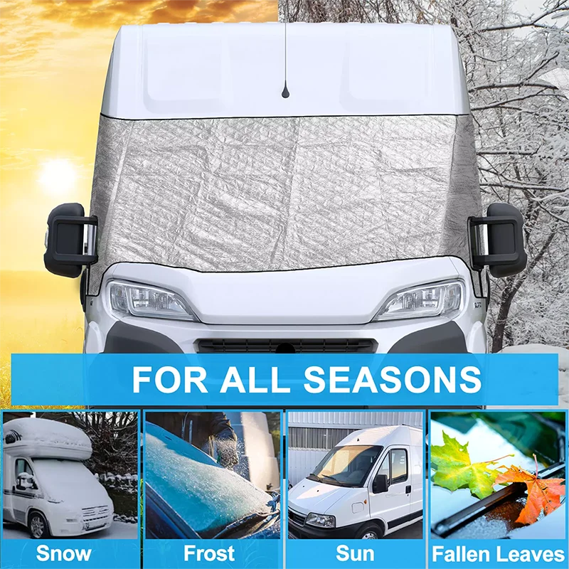 Pare-soleil thermique extérieur multicouche argenté pour camping-car Fiat Ducato, Peugeot Boxer, Citroën Relay