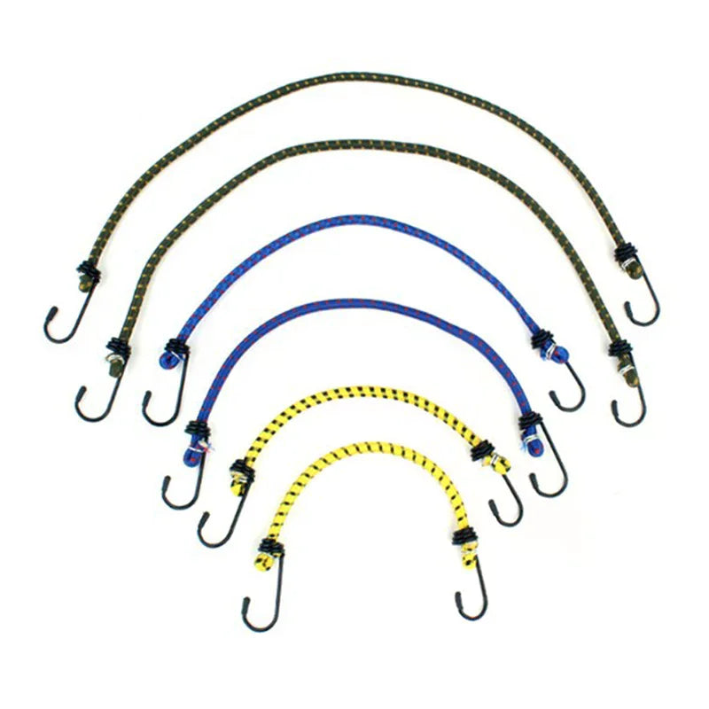 Lot de 6 sandows à crochets 30, 40 et 60 cm pour tente et bagages