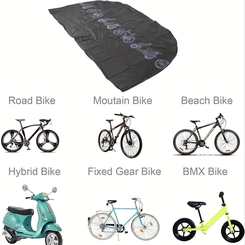 Housse de vélo imperméable et anti-poussière, intérieur et extérieur, grise ou noire