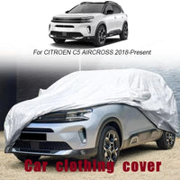 Housse voiture pour Citroën C3 Aircross (depuis 2019), Oxford argenté imperméable et anti-UV