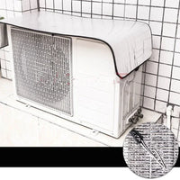 Housse pare-soleil réfléchissante pour climatiseur extérieur 100 x 46 cm, bandes élastiques et crochets
