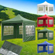 Paroi latérale de tonnelle 3 x 3 m Oxford 210D imperméable, avec fenêtres, structure non incluse