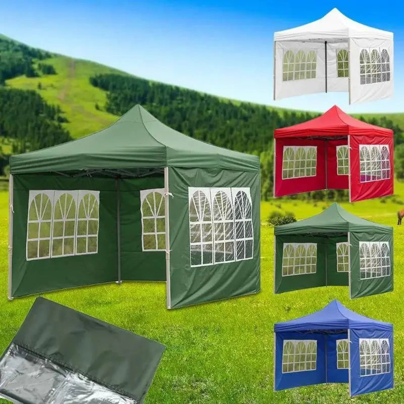 Paroi latérale de tonnelle 3 x 3 m Oxford 210D imperméable, avec fenêtres, structure non incluse