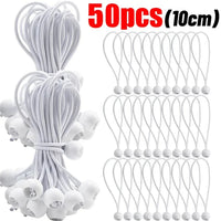 Sandows à boule blancs pour bâche, auvent et toile d'ombrage, 10 à 20 cm