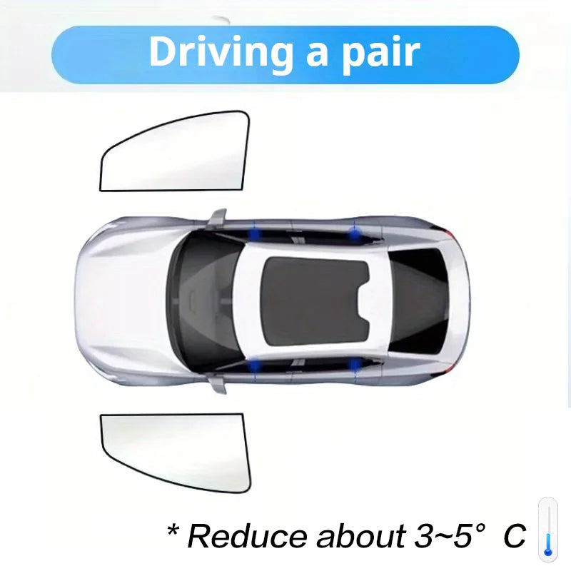 Pare-soleil voiture magnétique occultant pour vitres latérales, pare-brise et lunette arrière, 2 à 6 pièces
