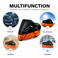 Housse de moto imperméable anti-UV en taffetas de polyester 190T, 7 coloris, tailles M à 4XL