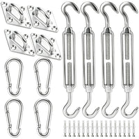 Kit de fixation voile d'ombrage M6 en acier inoxydable 304, 40, 44 ou 80 pièces