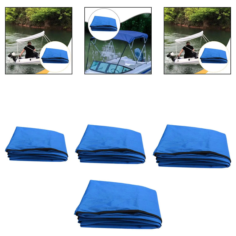 Toile de remplacement pour bimini de bateau 3 arceaux, bleue, Oxford PVC, 4 tailles