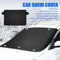 Housse de pare-brise anti-neige noire en polyester, doublure argentée, 169,6 x 117,6 cm