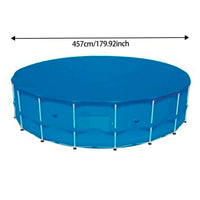 Bâche piscine hors sol ronde ou rectangulaire en PE, fixation par cordes, 7 dimensions