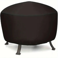 Housse de brasero ronde imperméable à cordon de serrage en polyester, 3 dimensions de 80 à 122 cm