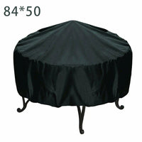 Housse de brasero ronde imperméable coupe-vent en polyester, 4 dimensions de 76 à 112 cm