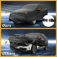 Housse voiture pour Kia Sportage 2010-2024, 210D enduit PU noire, fermeture de portière, 465 x 145 x 143 cm