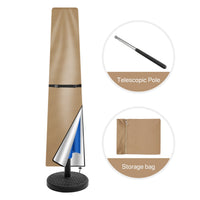 Housse de parasol déporté imperméable en Oxford 210D avec fermeture éclair et tige, 170 à 240 cm