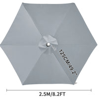 Toile de remplacement parasol 6 ou 8 baleines, imperméable anti-UV, Ø 2 à 3 m