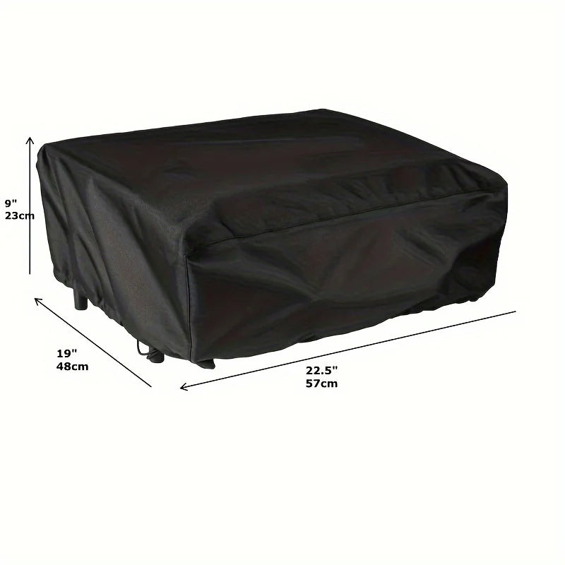 Housse plancha pour Blackstone 22 pouces avec couvercle, noire, 57 x 48 x 23 cm
