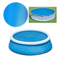 Bâche à bulles piscine ronde 240 ou 300 cm en film PE isolant anti-poussière