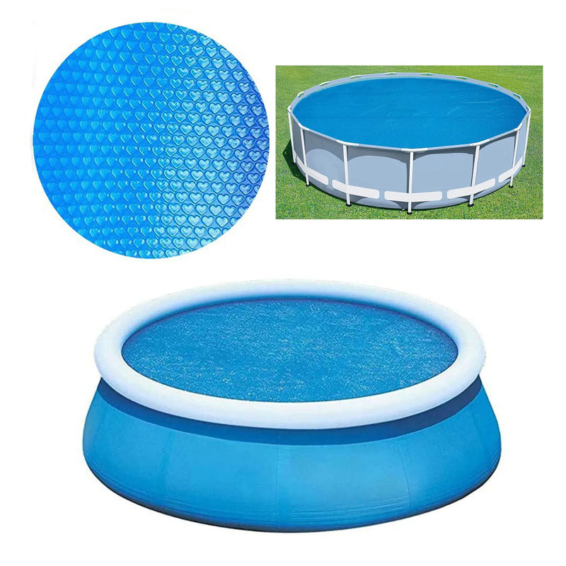 Bâche à bulles piscine ronde 240 ou 300 cm en film PE isolant anti-poussière