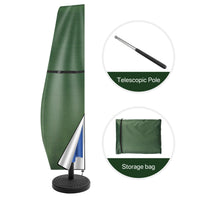 Housse de parasol déporté Oxford imperméable anti-UV, tige et pochette, 4 coloris, 205 à 280 cm