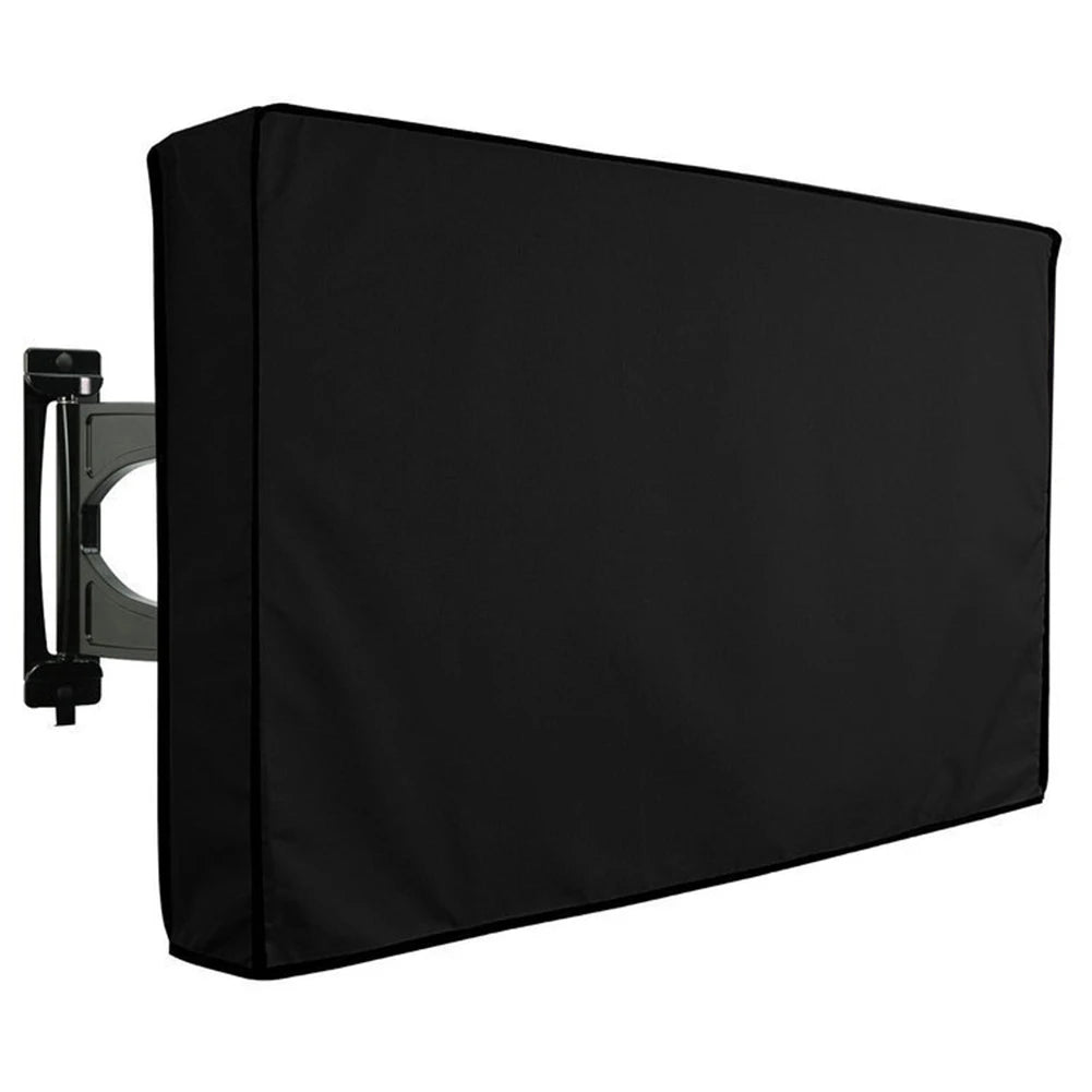 Housse TV extérieure noire imperméable en Oxford 210D, pour écran plat de 22 à 75 pouces