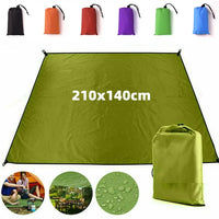 Bâche de camping ultralégère polyester 210T, 6 points d'attache, 4 tailles, 8 coloris