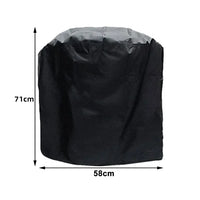 Housse barbecue gaz ou charbon imperméable, Oxford polyester noir, 7 tailles dont une ronde