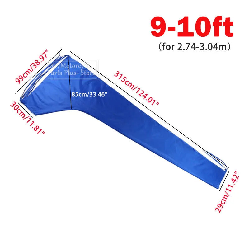 Housse de bôme de grand-voile bleue Oxford 210D, imperméable, anti-UV, 5 longueurs