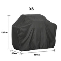 Housse barbecue ronde et rectangulaire Oxford 210D noire, 12 tailles de 71 à 190 cm