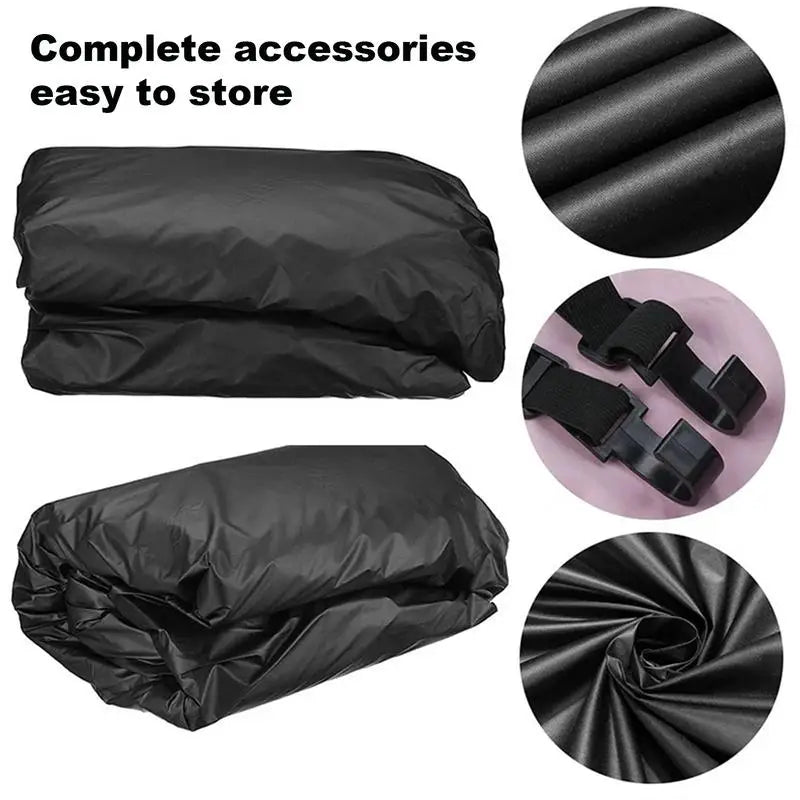 Housse de toit pour camping-car et caravane Oxford 210D, noire ou argent, 500 à 750 cm