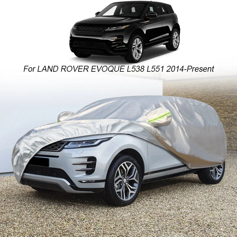 Housse voiture pour Range Rover Evoque L538 et L551, Oxford argenté imperméable, depuis 2014