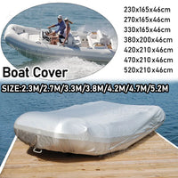 Housse bateau gonflable en V imperméable anti-UV, gris ou noir, 7 tailles de 2,3 à 5,2 m