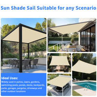 Bâche pour pergola imperméable avec œillets et cordes, 2 x 2 à 4 x 5 m
