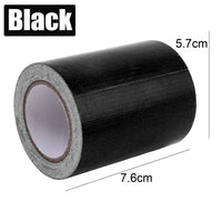 Ruban adhésif de réparation bâche 7,6 cm, rouleaux de 10 m, noir, vert ou rouge