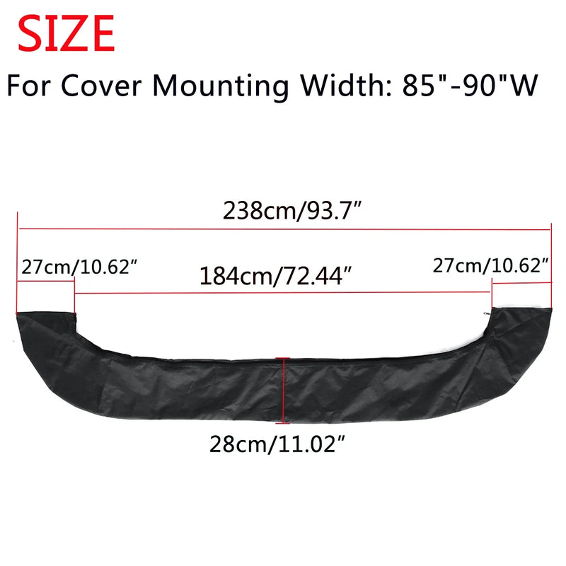 Housse de rangement pour bimini 4 arceaux en polyester 600D, hydrofuge, anti-UV, noire ou bleue