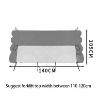 Bâche de toit pour chariot élévateur en PVC imperméable, 105 x 125 ou 105 x 140 cm