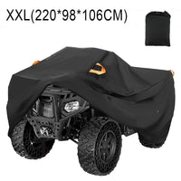 Housse quad extérieure universelle 210D noire, imperméable et anti-UV, 4 tailles