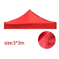 Toit de tonnelle 3x3 ou 2x2 m en Oxford 420D imperméable, rouge ou bleu