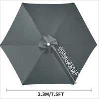 Toile de remplacement parasol 6 ou 8 baleines, imperméable anti-UV, Ø 2 à 3 m