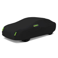 Housse de voiture extérieure complète noire anti-UV avec bandes réfléchissantes, berline et SUV